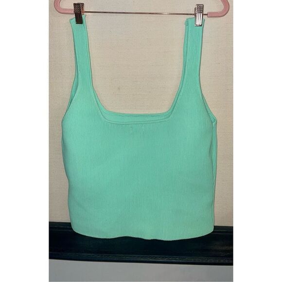 Cotton On Crop Top Green NWT - Size 14 - Picture 1 of 5
